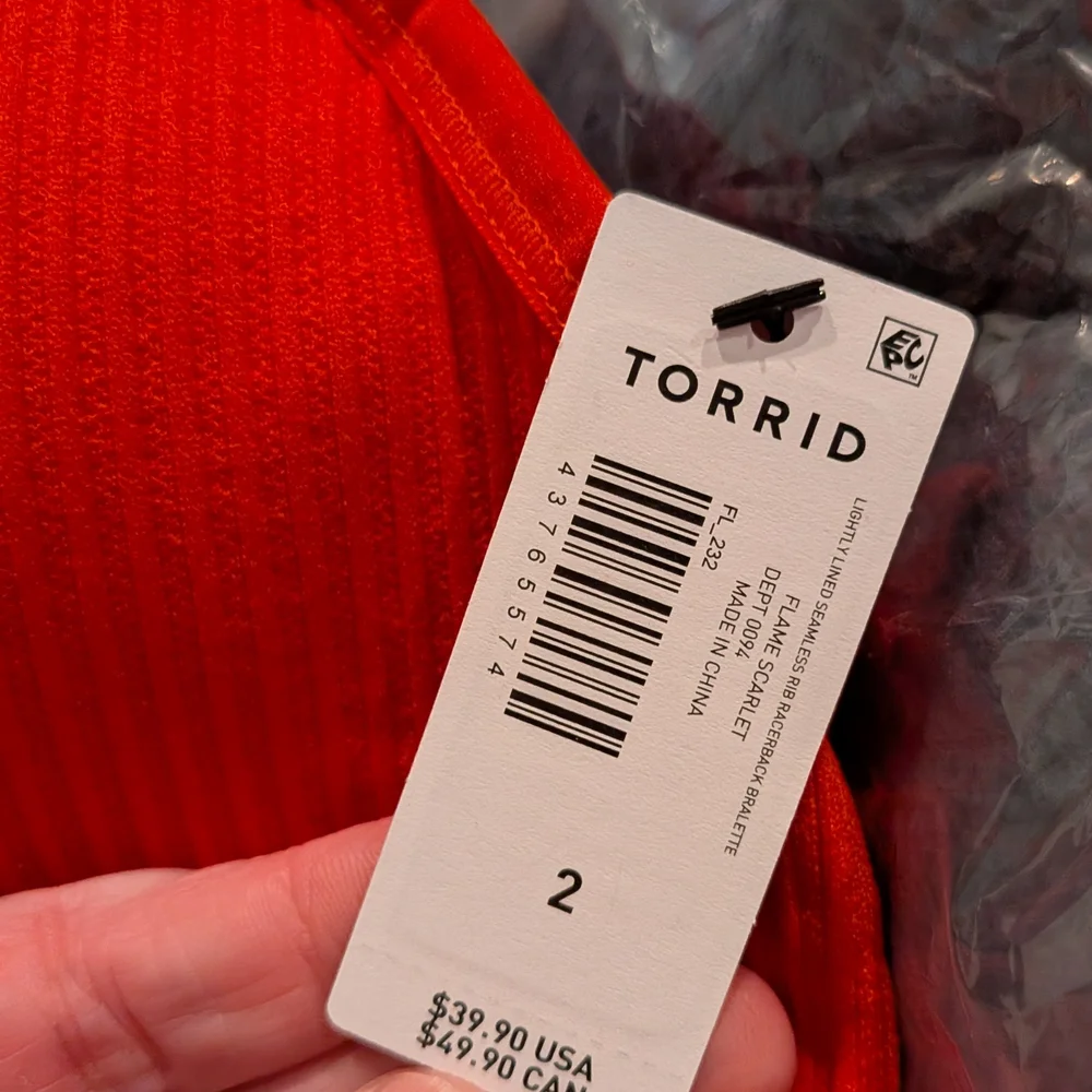 Torrid Bold Red Bralette - Picture 2 of 3